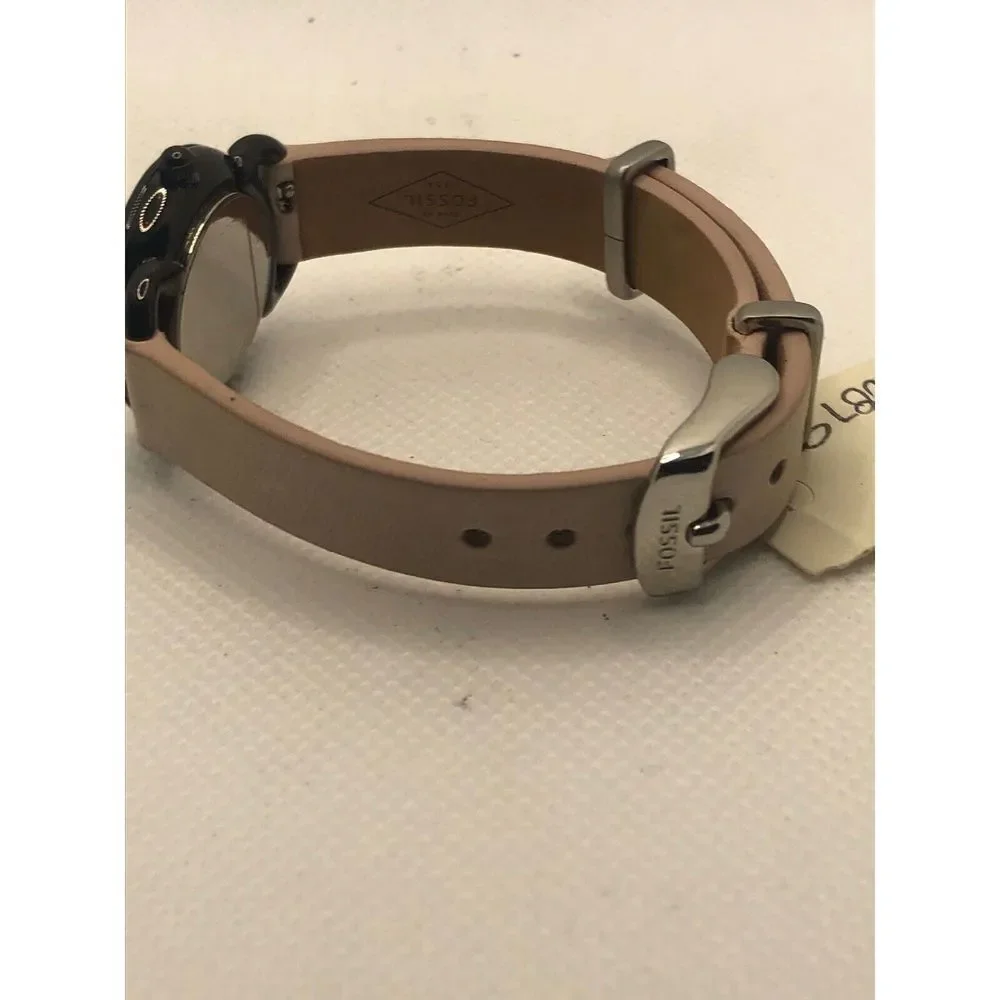 Fossil ES4489 Women's Leather Analog Black Dial Quartz Genuine Wrist Watch KS7